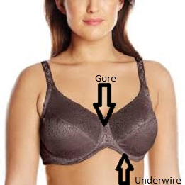 How to adjust the gore/bridge of a bra